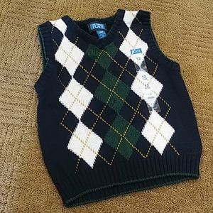 NWT Children's Place argyle sweater vest 12 mos
